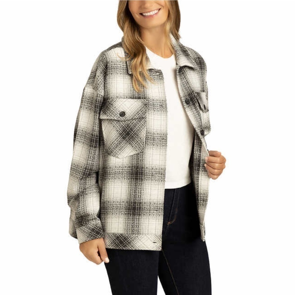 NWT Boston Traders Ladies' Shirt Jacket, Gray - Size XL - Picture 2 of 6